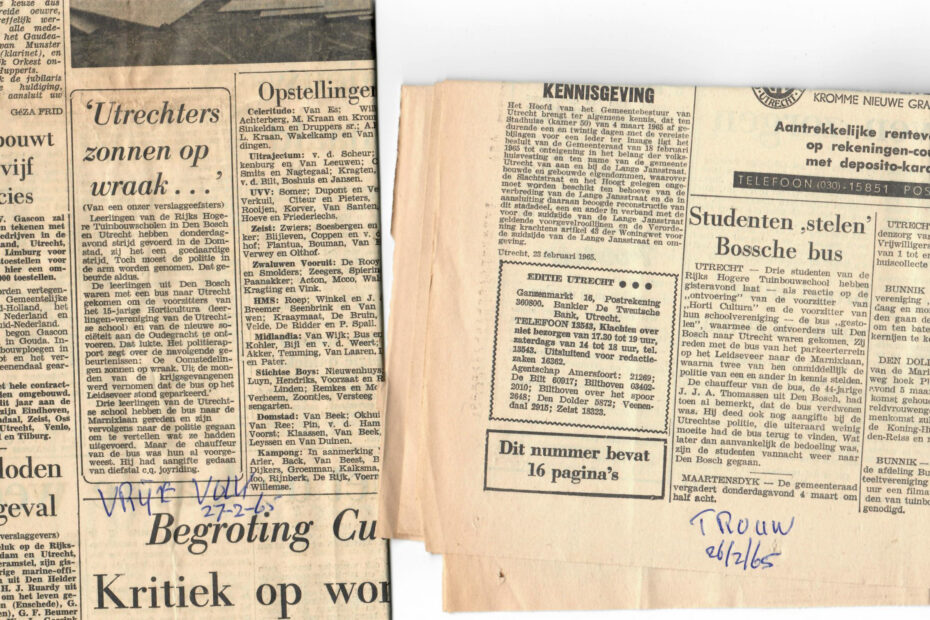 1965-Horticultura in Vrije Volk en Trouw